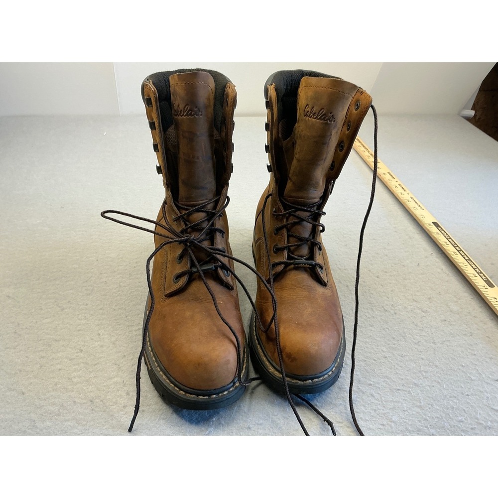 Cabela's Vintage Work Boots Gore-Tex Leather Waterproof Brown 10.5 D Rugged